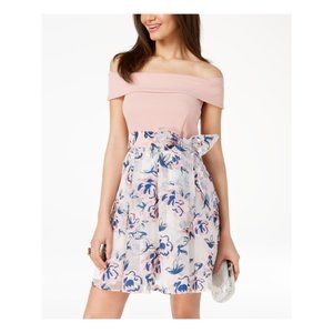 B DARLIN Pink Short Sleeve Dress